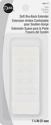 Dritz Soft Bra Back Extender White 1-1/4in (3.2cm)