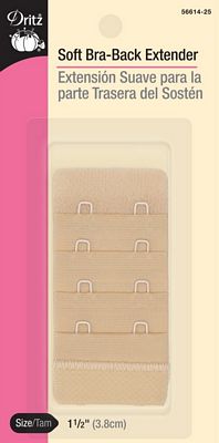 Dritz Soft Bra Back Extender Beige 1-1/2in (3.8cm)