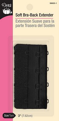Dritz Bra Back Extender Black 3in
