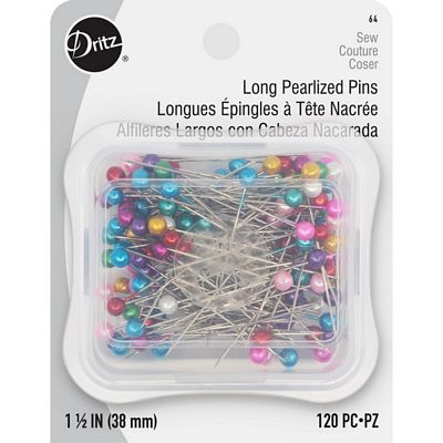 Dritz Long Pearlized Pins 1-1/2in 120ct 6/box