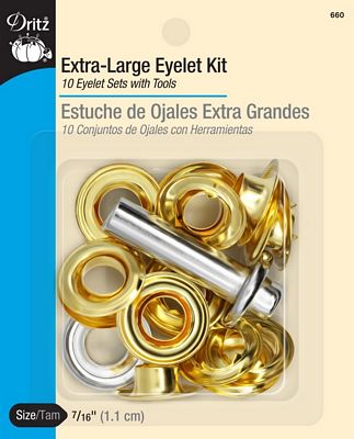 Dritz X-L Eyelet Kit- Brass 7/16in