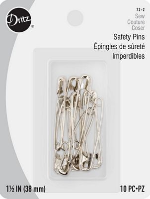 Dritz Safety Pins sz2 10ct 6/box