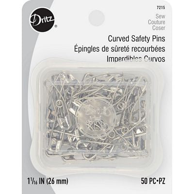 Dritz Curved Safety Pins sz1 50ct 6/box