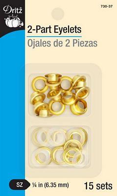 Dritz 2-Part Eyelets Matte Gold