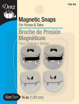 Dritz Magnetic Snap Nickel 3/4in Square 3/box