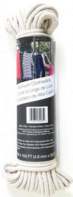 Dritz Reinforced Cotton Clothesline 100ft 3/bx
