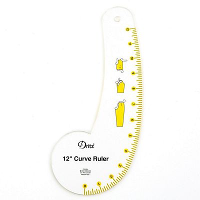 Dritz Curve Ruler 12 in with How to Illustrations