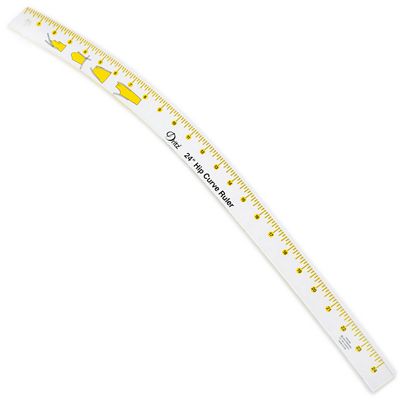 Dritz Hip Curve Ruler 24 in with How to Illustrations