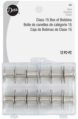 Dritz Bobbins Class 15 Metal 12pc