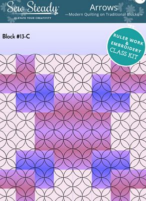 Sew Steady / Westalee Design Arrow C Quilt Kit Fabric Panel & Quilt Plan Only