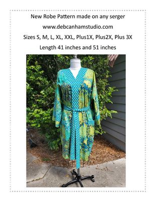 Deb Canham Studio Robe pattern on the Serger