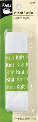 Dritz 1in White Knit Elastic 1-1/4yd 4/box