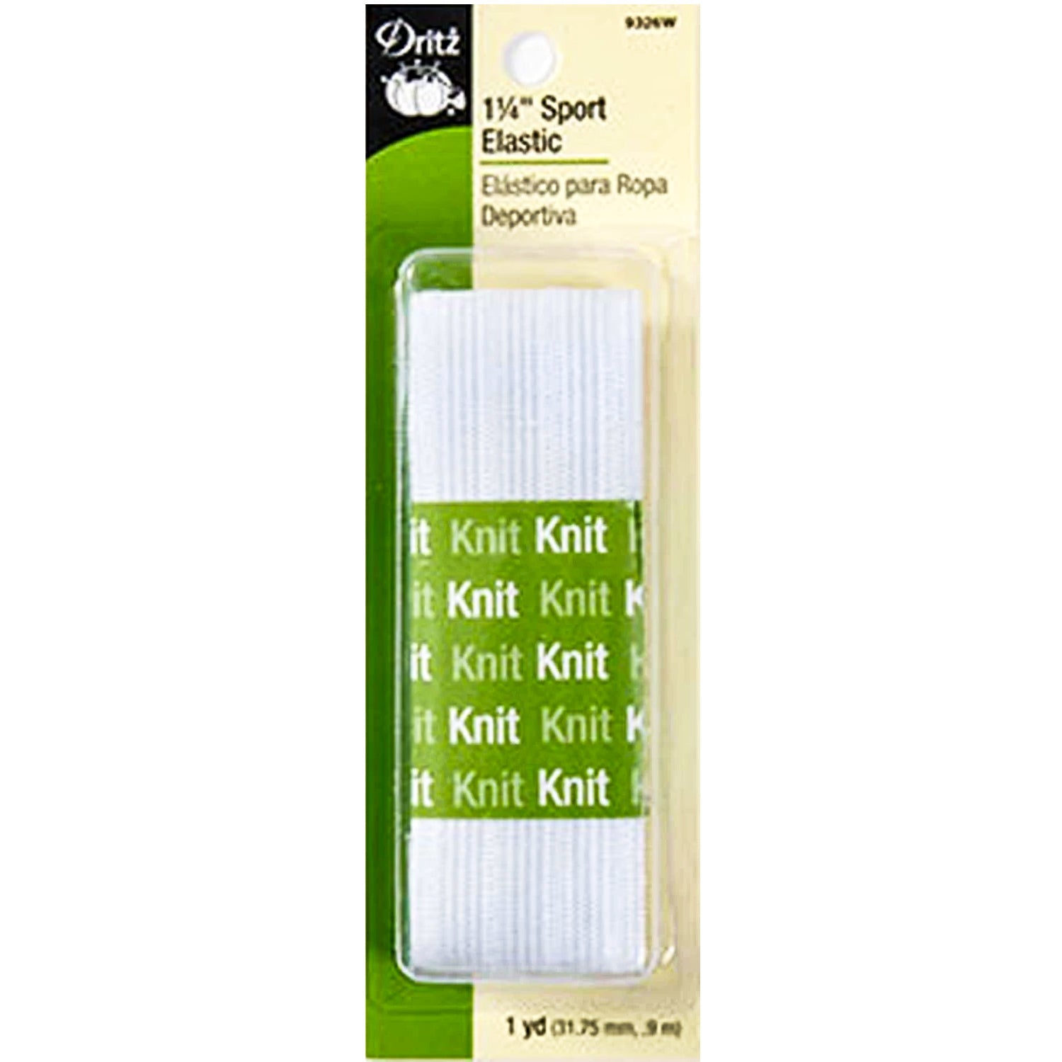 Dritz White Sport Elastic - 1.25" x 1yd
