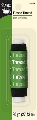 Dritz Black Elastic Thread 30yd 4/box