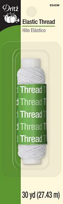 Dritz White Elastic Thread 30yd 4/box