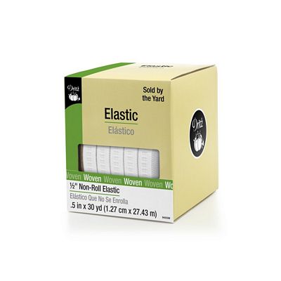 Dritz 1/2in White Flat Non-Roll Elastic 30yd 1/box