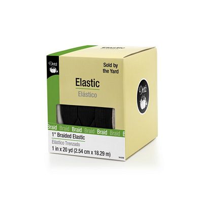 Dritz 1in Black Braided Elastic 20yd 1/box