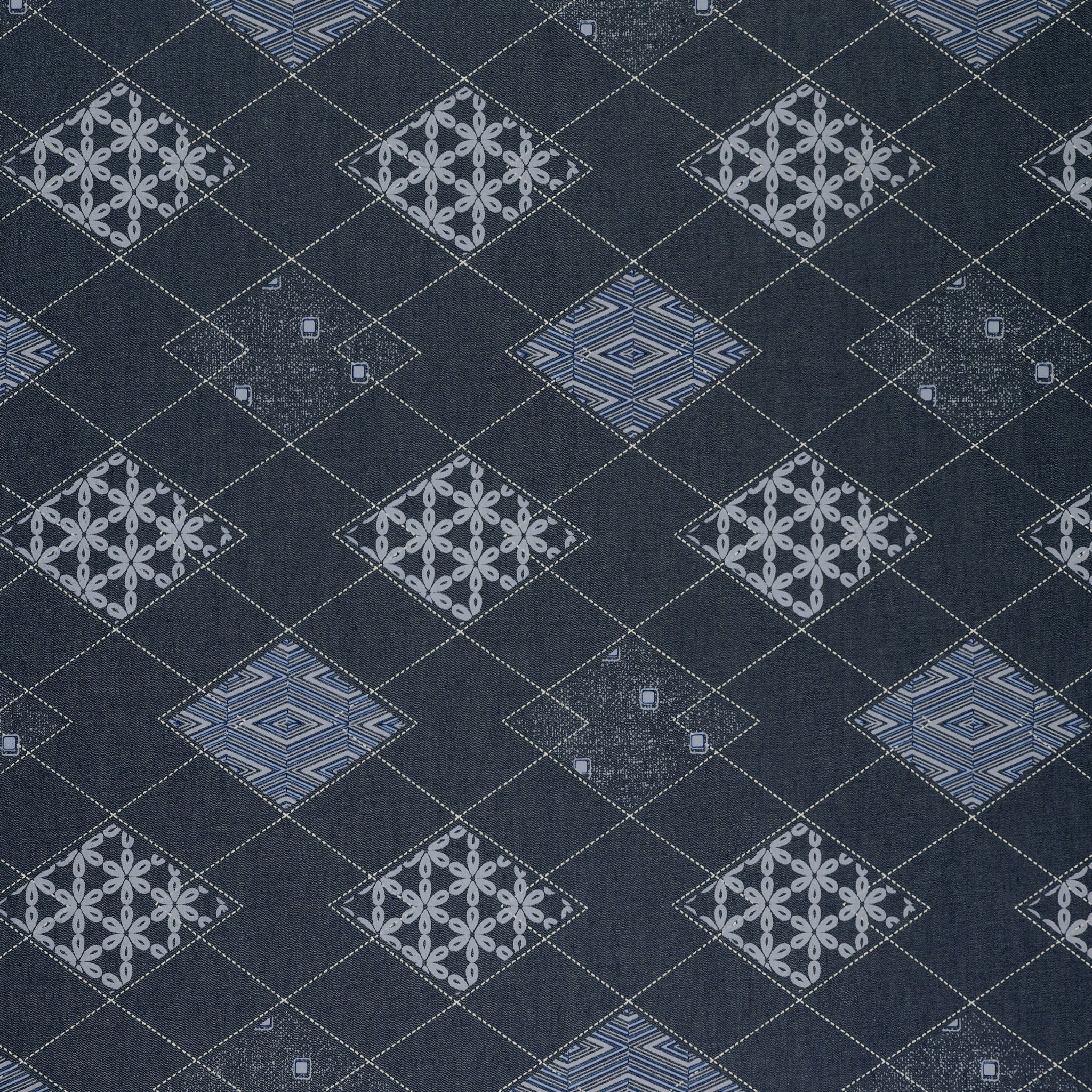 The Denim Studio Fabric Collection - Diamond Arcuate
