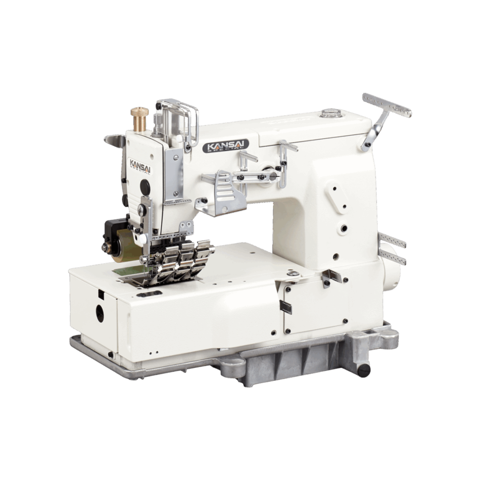 Kansai Special DFB SERIES - Flat Bed, Double Chain Stitch Sewing Machine for Attacching Line Tapes with Smooth Puller
