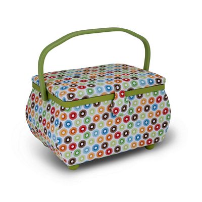 Dritz Sewing Basket Circle Print