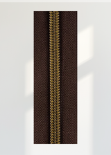 #3 Antique Brass Metallic Nylon Coil Continuous Zipper Roll - 3 Yds.