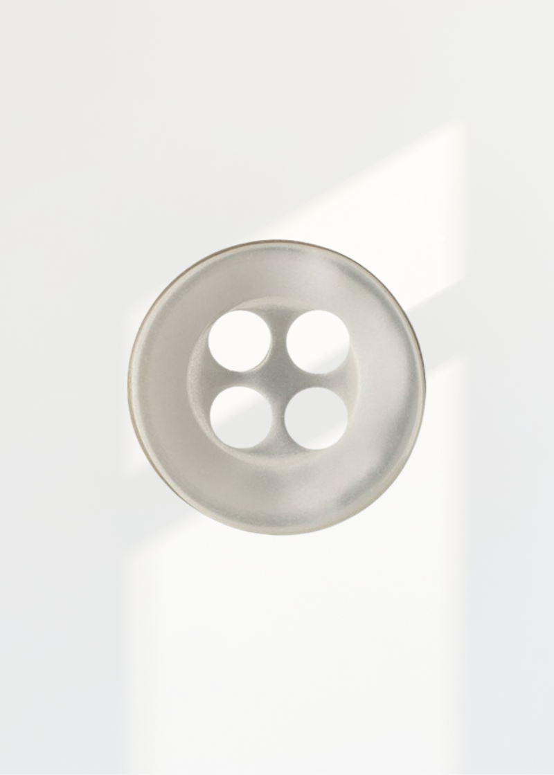 Designer Shirt Buttons - Wide Flat Edge Sleeve Shirt Buttons - 16L / 10mm - 1 Gross - Off White