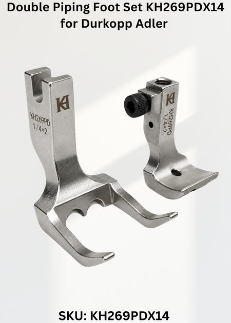 Double Piping Foot Set KH269PDX14 for Durkopp Adler 269 and 267 Sewing Machines