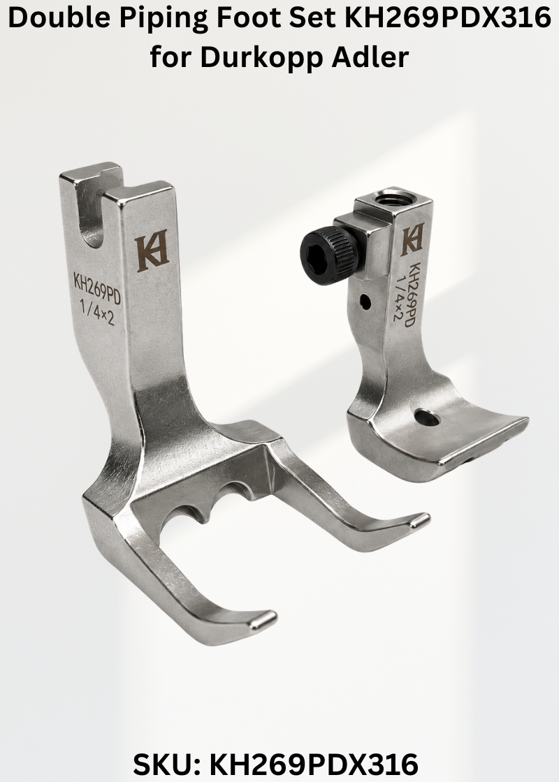 Double Piping Foot Set KH269PDX316 for Durkopp Adler 269 and 267 Sewing Machines