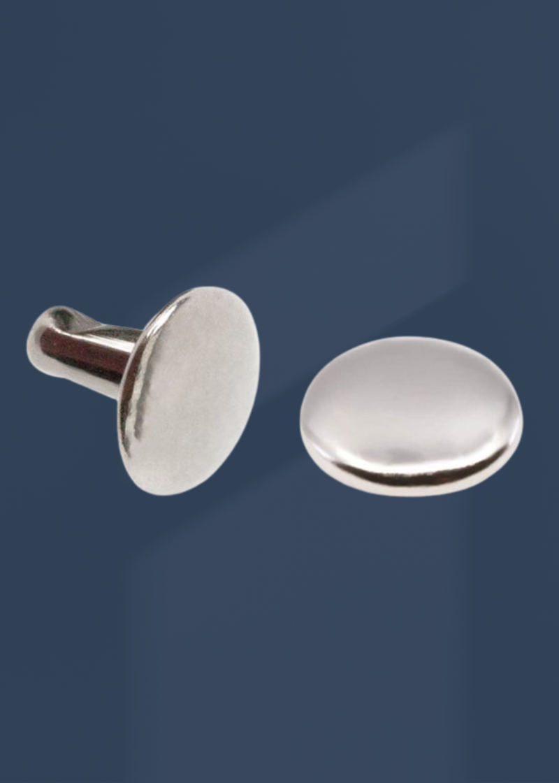 Dritz Short Double Cap Rivets - 5/16" (8mm) X 1/4" - 24 Sets/Pack - Nickel