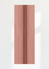 #3 Rose Gold Metallic Nylon Coil Continuous Zipper Roll - 3 Yds.