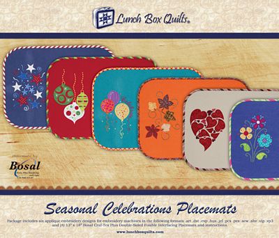 Lunch Box Quilts, LLC Seasonal Celebrations Placemat with four Craf-Tex