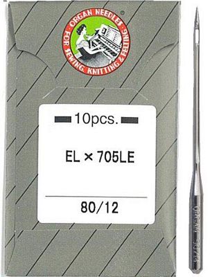 Organ ELX705LE Long Eye Reg Point Size 80/12 10/pk