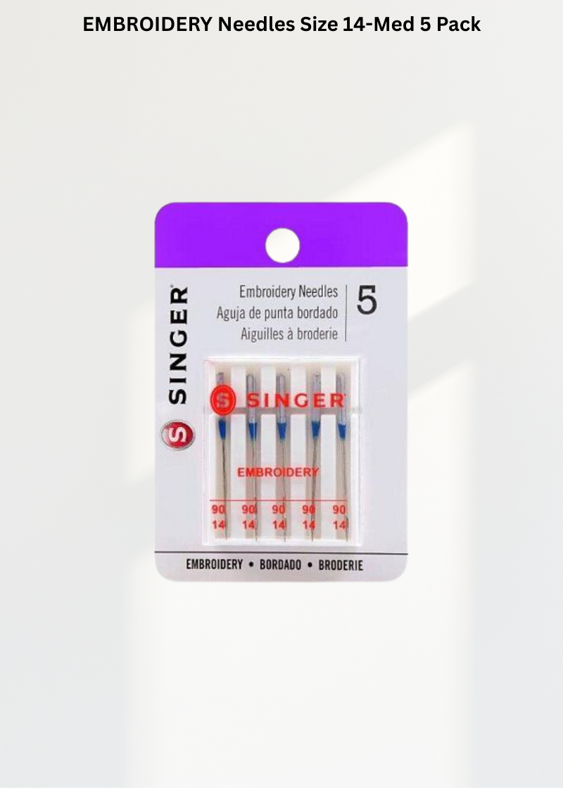 EMBROIDERY Needles Size 14-Med 5 Pack