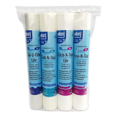 Pellon Embroidery Sampler Pack,4 Pack