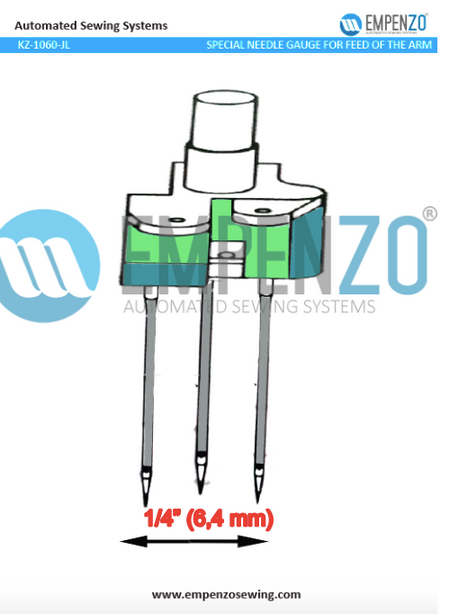 Feed of the Arm Chain Stitch for Light Machine Spare 1/4 Gauge set - Empenzo Automated Sewing Systems