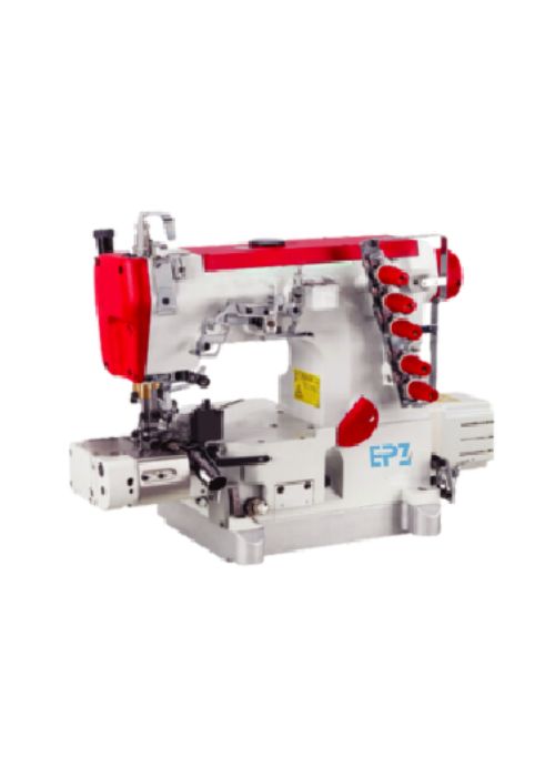 Computer Direct Drive High Speed Left Knife Interlock Sewing Machine with Tug Wheel