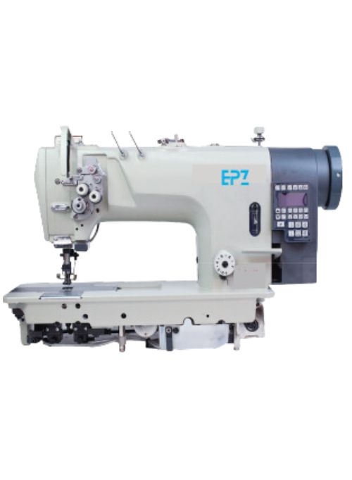 Electronic high-speed oil-less double Needle lockstitch sewing machine with direct drive series