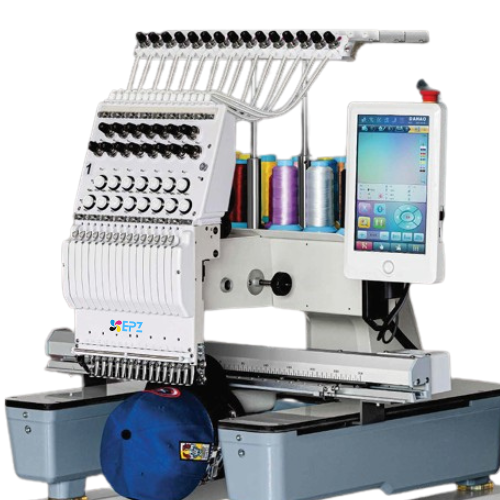 EPZ-FW-1501P – 12-Needle Commercial Single Head Embroidery Machine – 420×510mm