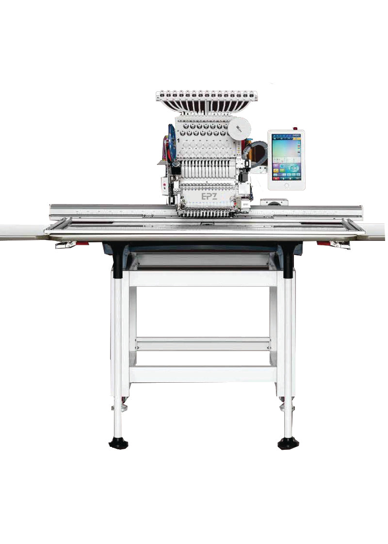 EPZ-FW-1501XL – 12-Needle Commercial Single Head Embroidery Machine – 360×1200mm