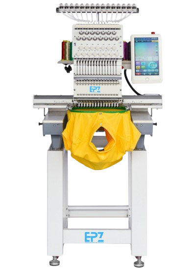 EPZ-FW-1501P – 12-Needle Commercial Single Head Embroidery Machine – 420×510mm