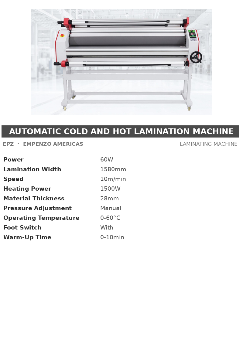 EPZ Automatic Cold and Hot Lamination Machine