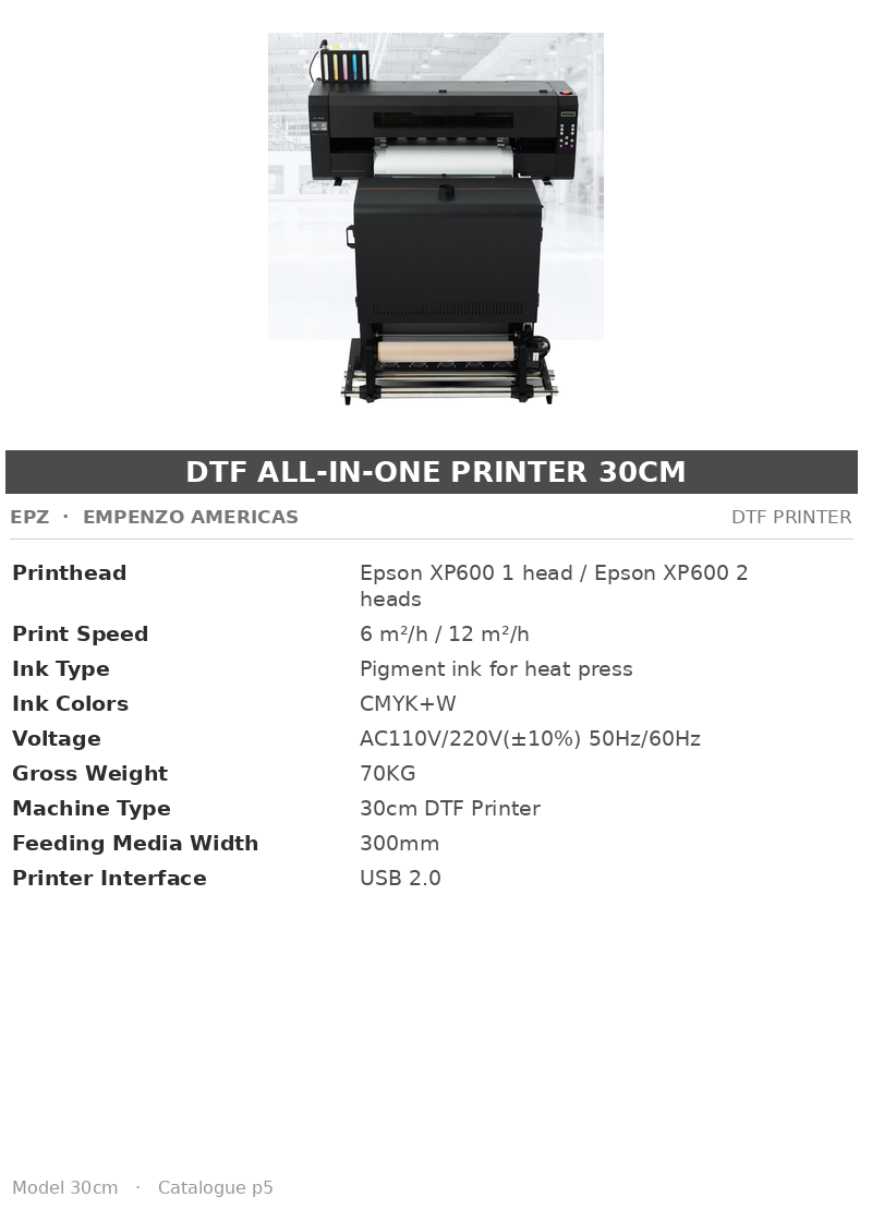 EPZ DTF All-In-One Printer 30cm