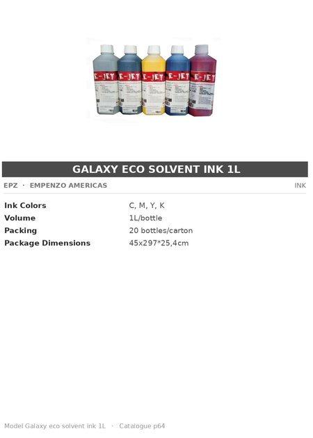 EPZ Galaxy eco solvent ink 1L