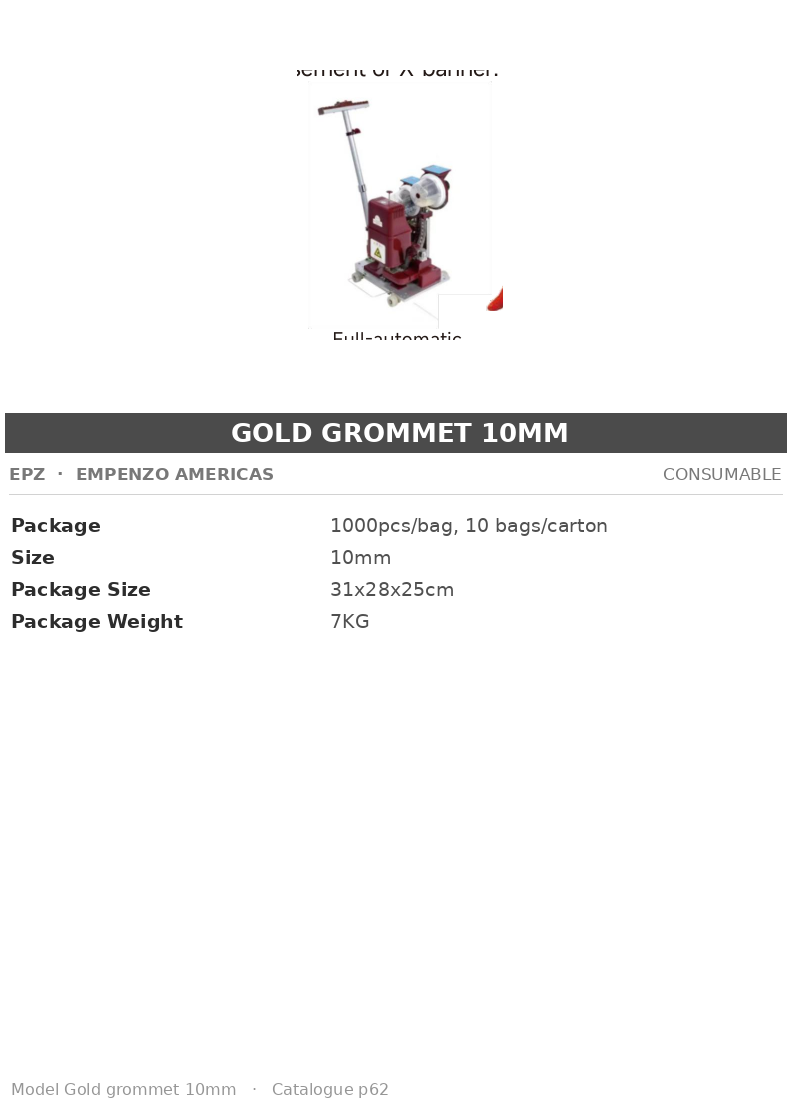 EPZ Gold Grommet 10mm