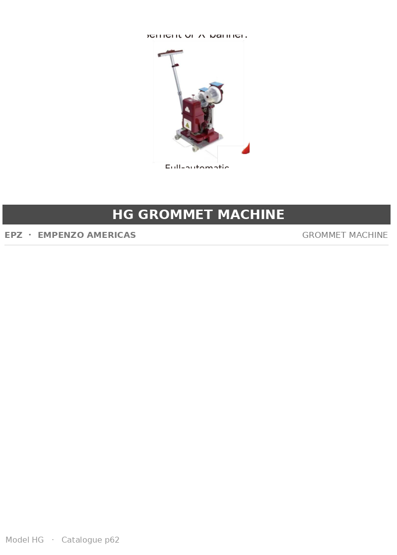 EPZ HG Grommet Machine