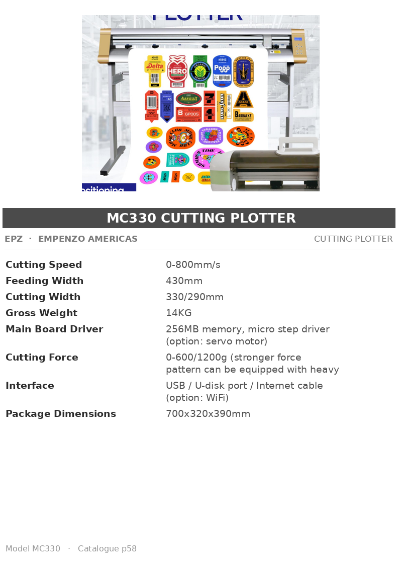EPZ MC330 Cutting Plotter