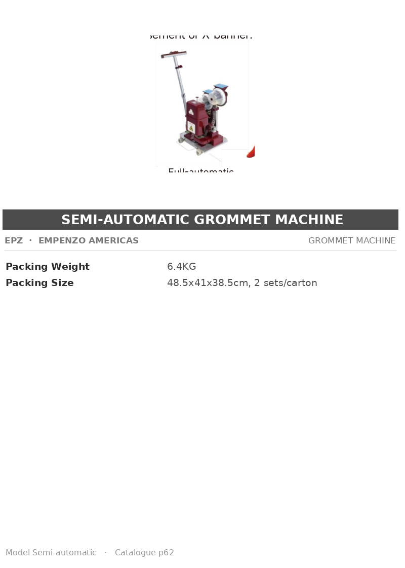 EPZ Semi-Automatic Grommet Machine