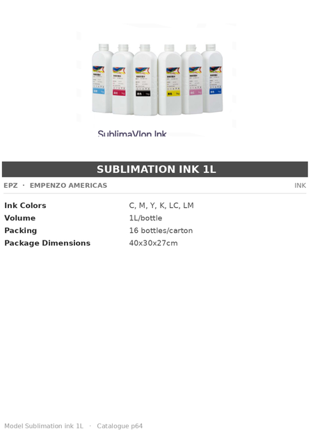 EPZ Sublimation ink 1L