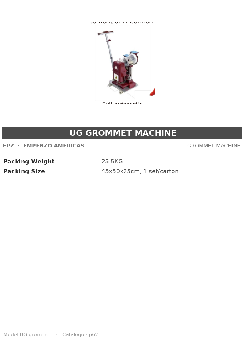 EPZ UG Grommet Machine