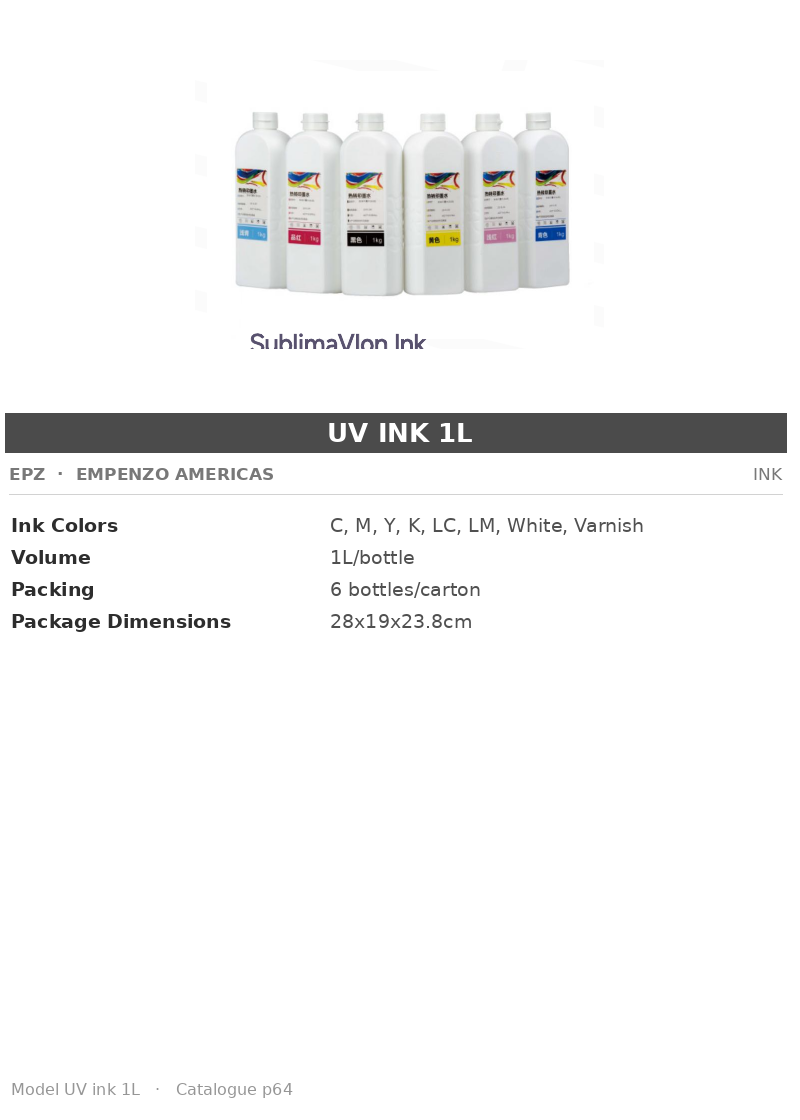 EPZ UV ink 1L
